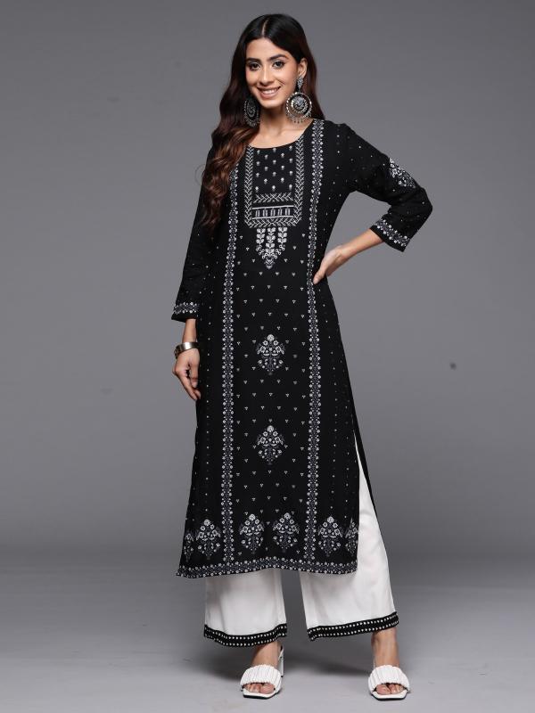 Indo Era 2392 Rayon Printed Embroidered Kurti Collection