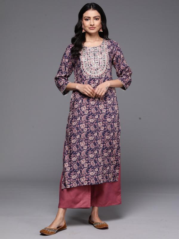 Indo Era 2392 Rayon Printed Embroidered Kurti Collection