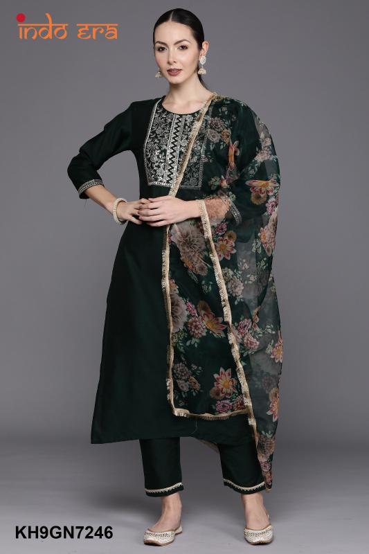 Indo Era 2453 Embroidered Kurta With Trousers And Dupatta