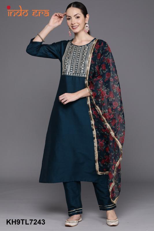 Indo Era 2453 Embroidered Kurta With Trousers And Dupatta