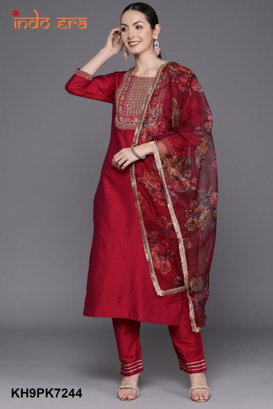 Indo Era 2453 Embroidered Kurta With Trousers And Dupatta