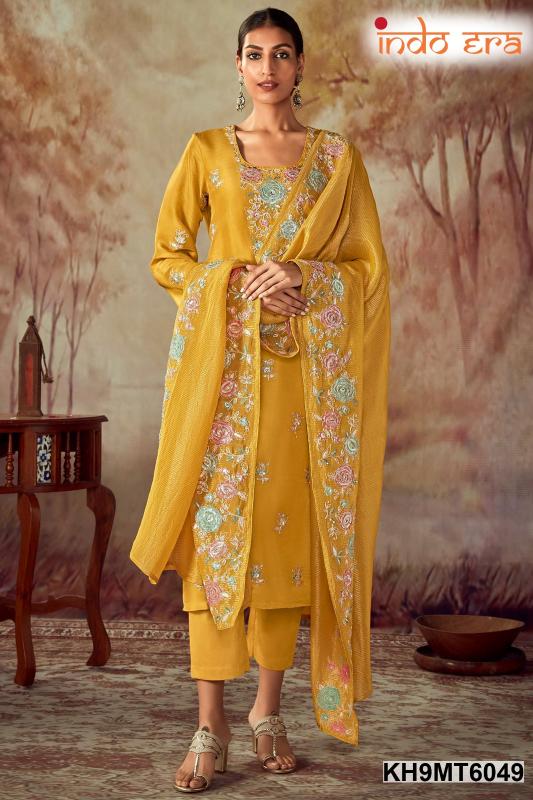 Indo Era 2484 Floral Embroidered Kurti Bottom With Dupatta