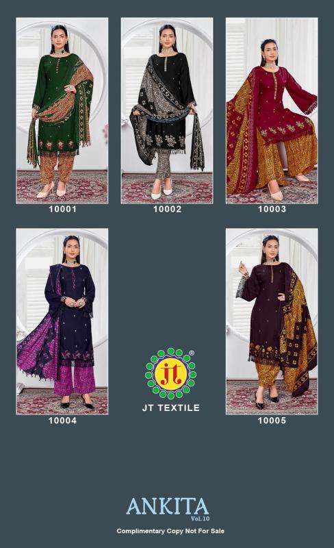 Jt Ankita Vol 10 Rayon Dress Material Collection