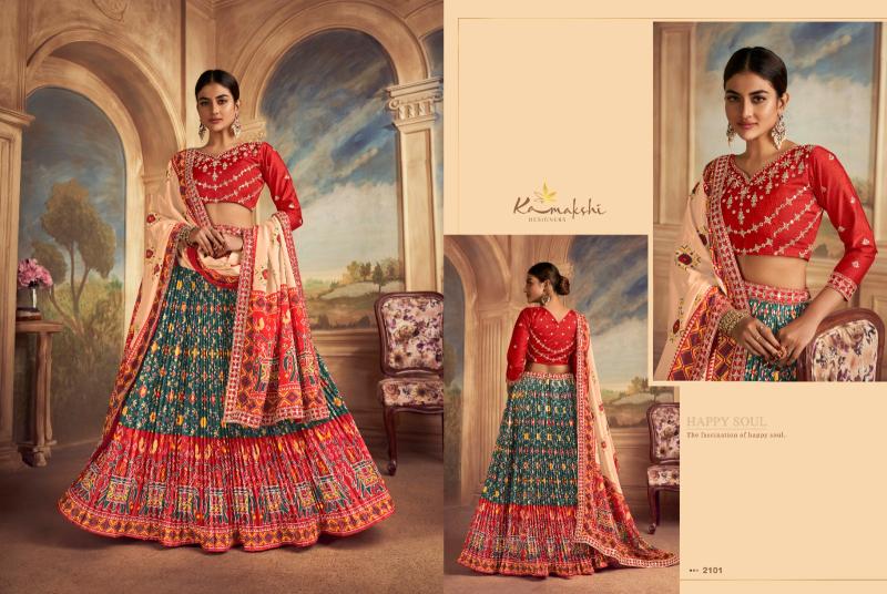 Kamakshi Satrangi Gajji Silk Designer Lehenga Choli Collection