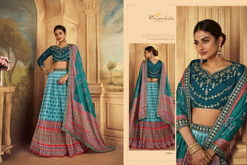 Kamakshi Satrangi Gajji Silk Designer Lehenga Choli Collection