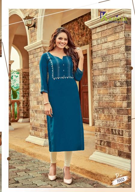 Karissa Aarzoo Ethnic Wear Rayon Long Kurti Collection