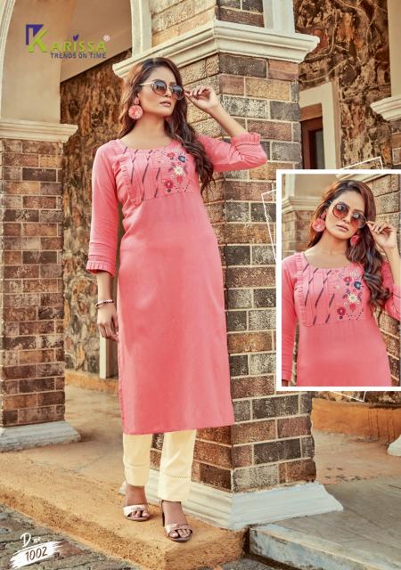 Karissa Aarzoo Ethnic Wear Rayon Long Kurti Collection