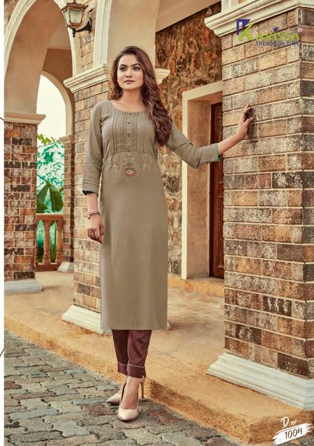 Karissa Aarzoo Ethnic Wear Rayon Long Kurti Collection