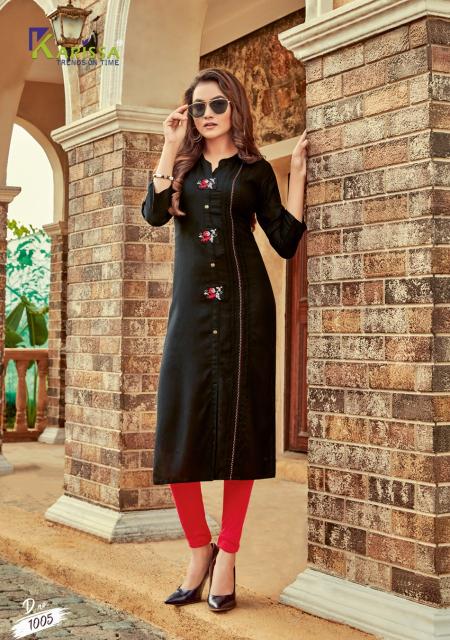 Karissa Aarzoo Ethnic Wear Rayon Long Kurti Collection