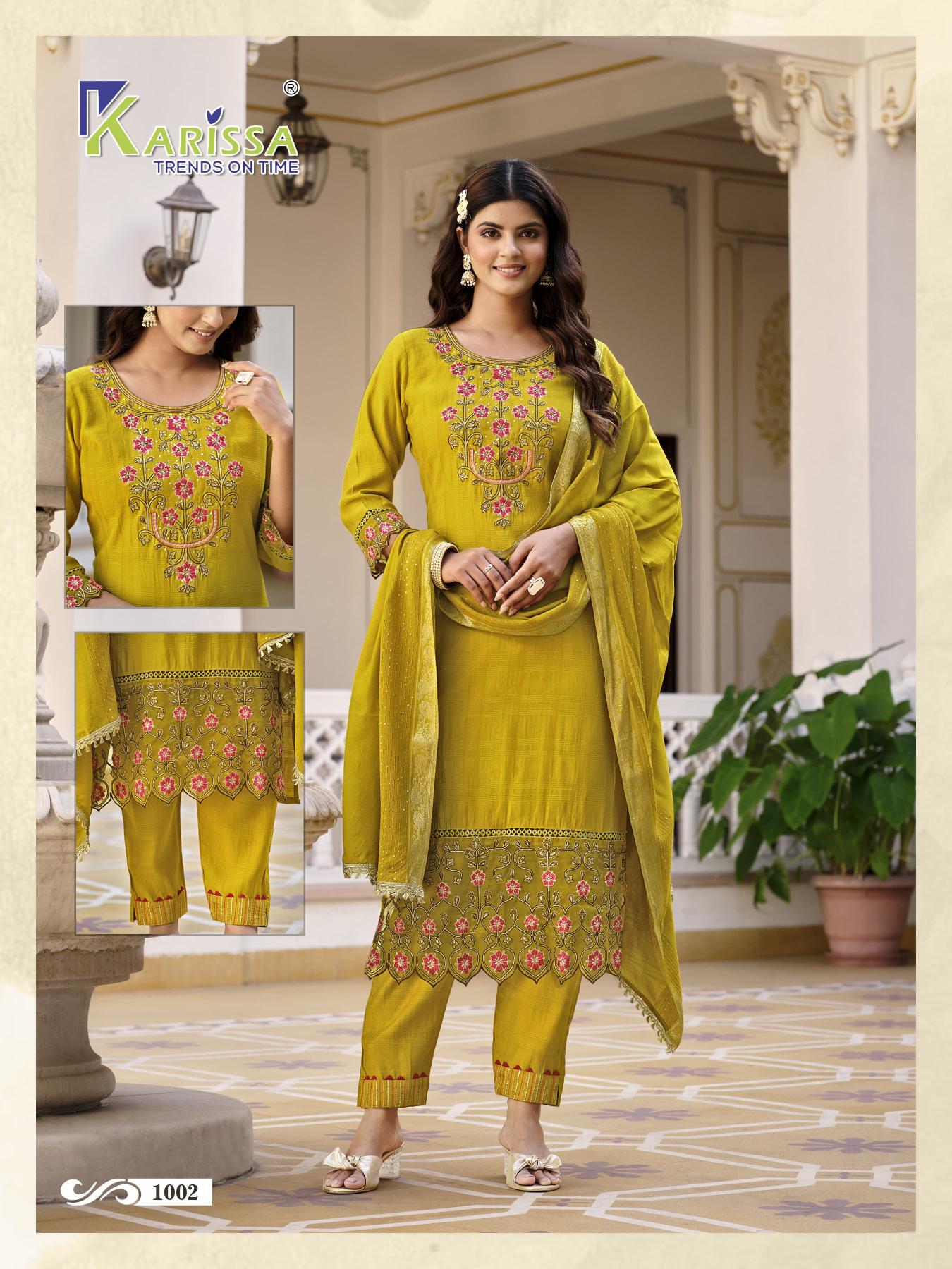 Karissa Afreen Premium Viscose Silk Top Bottom With Dupatta