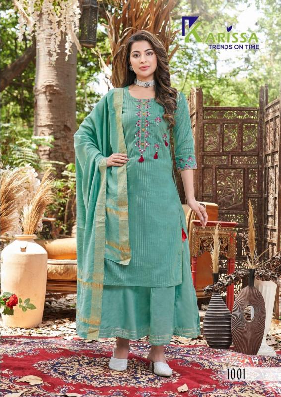 Karissa Harmony Premium Kurti Plazo With Dupatta Collection