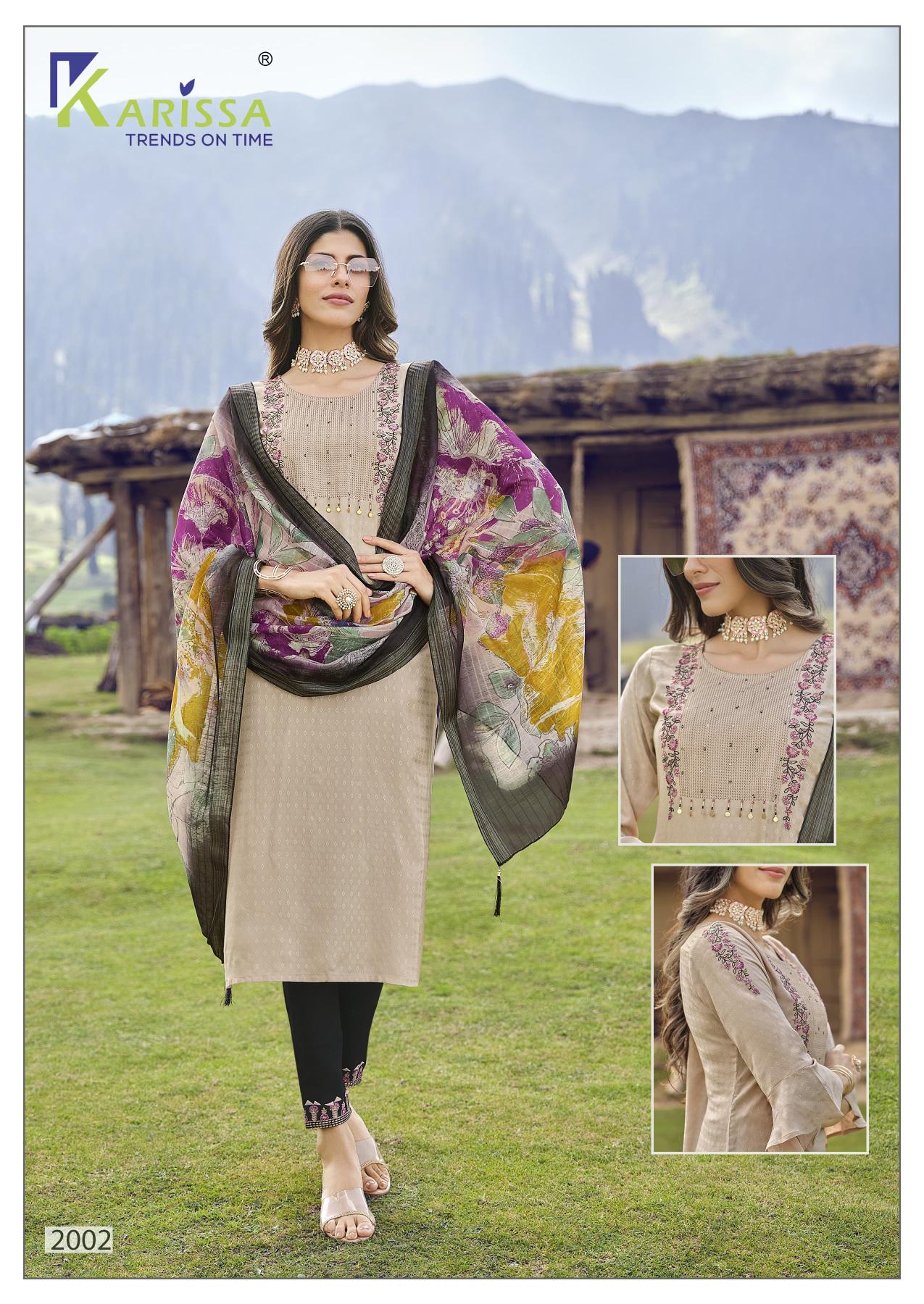 Karissa Hazel Fancy Premium Kurti Pant With Dupatta Collection