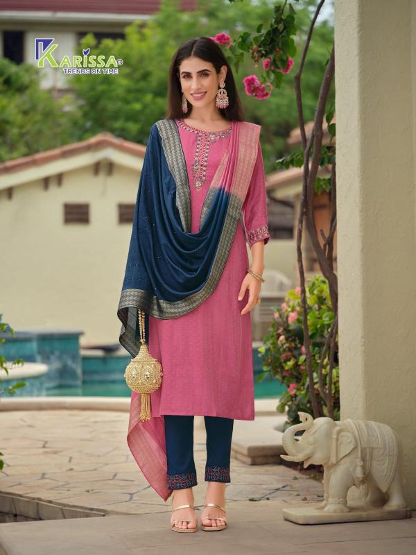 Karissa Nora Fancy Viscose Silk Kurti Bottom With Dupatta