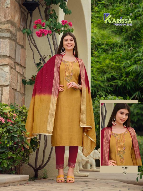 Karissa Nora Fancy Viscose Silk Kurti Bottom With Dupatta