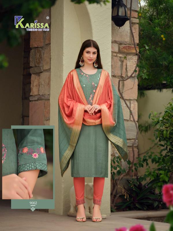 Karissa Nora Fancy Viscose Silk Kurti Bottom With Dupatta