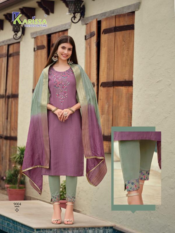 Karissa Nora Fancy Viscose Silk Kurti Bottom With Dupatta