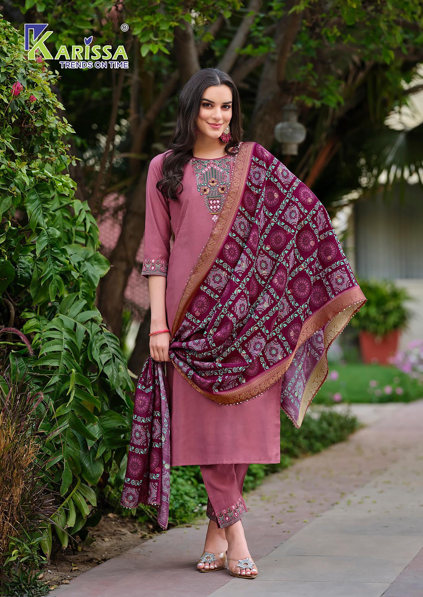 Karissa Nora Vol 2 Viscose Top Bottom With Dupatta Collection