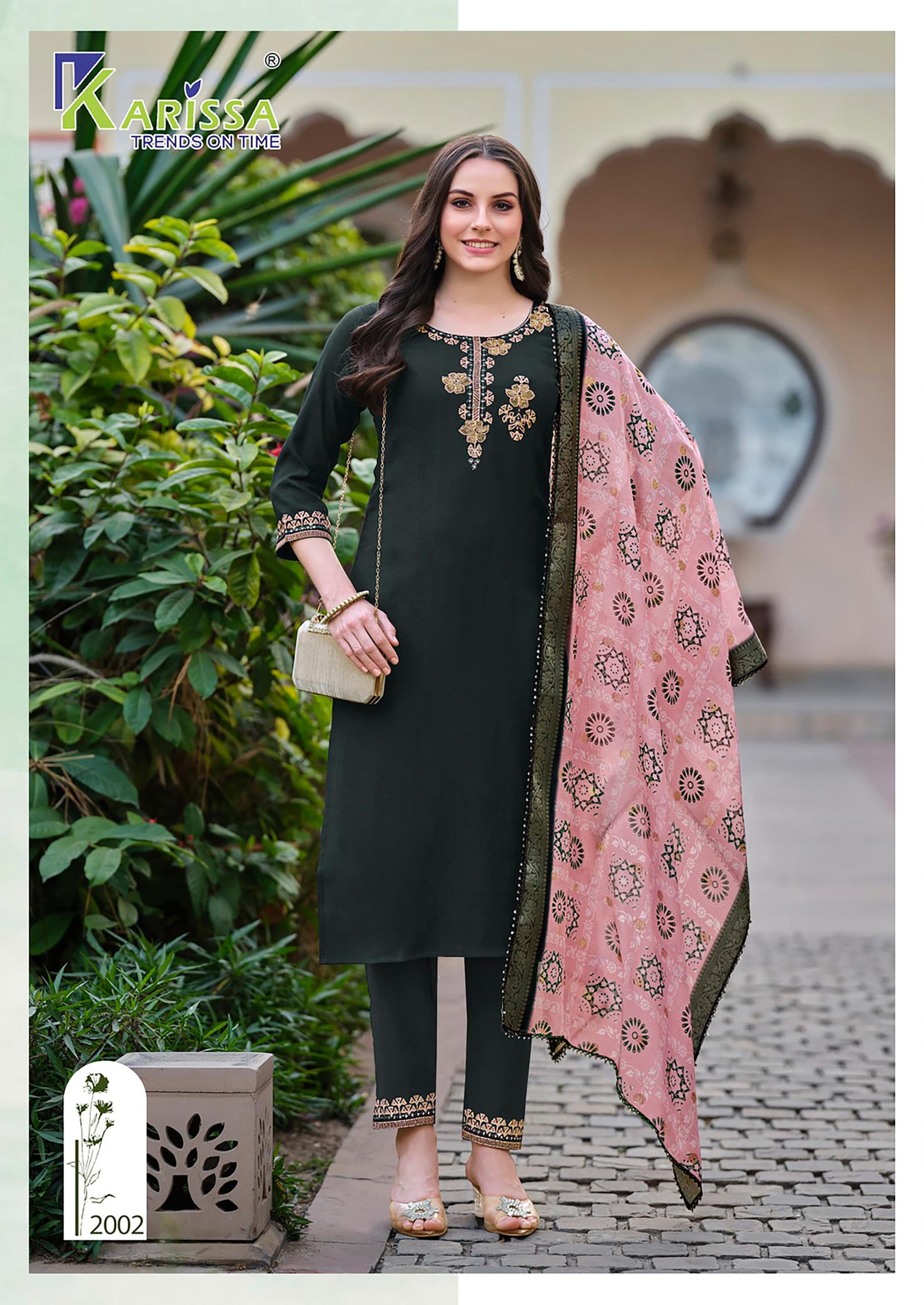 Karissa Nora Vol 2 Viscose Top Bottom With Dupatta Collection