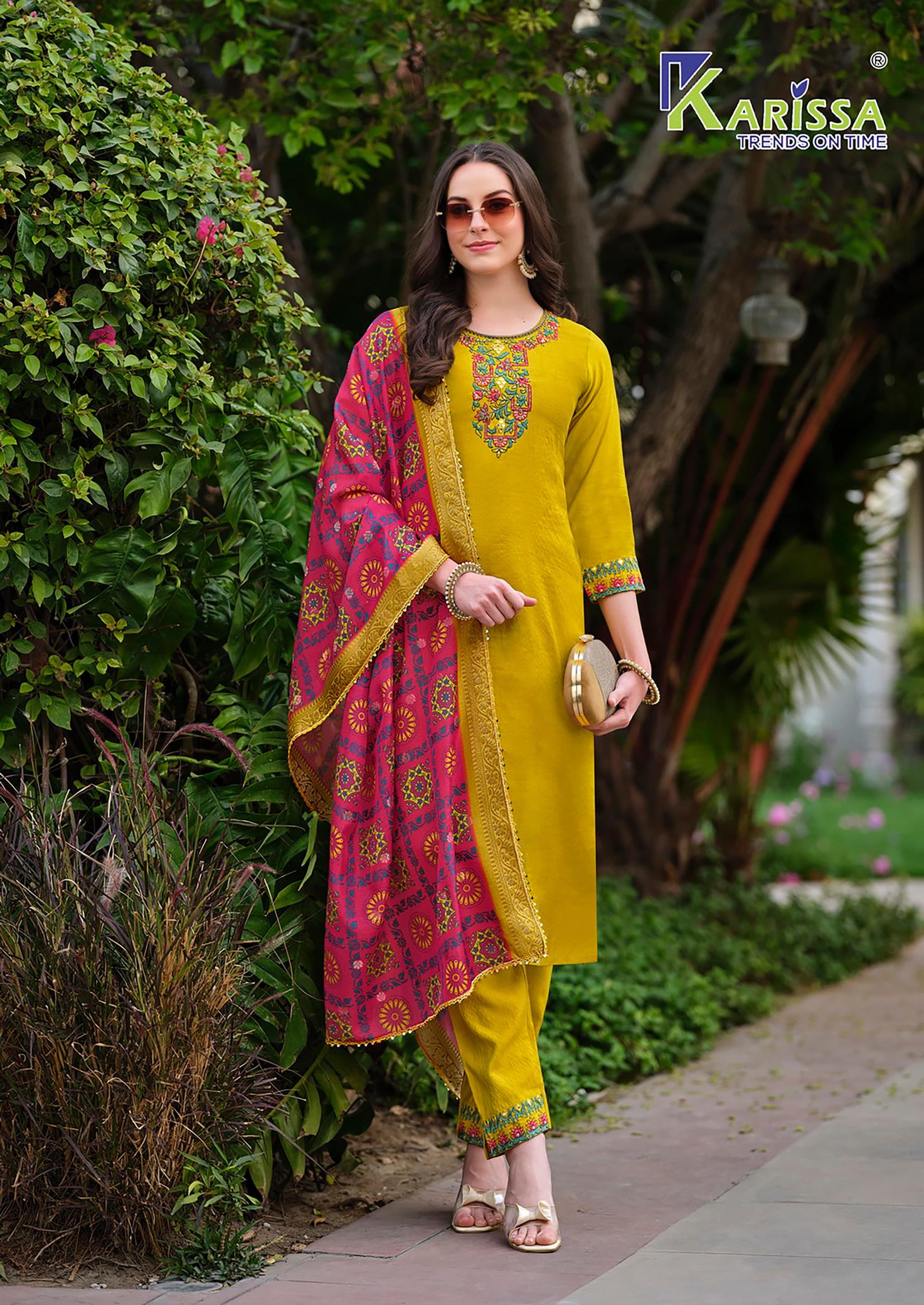 Karissa Nora Vol 2 Viscose Top Bottom With Dupatta Collection