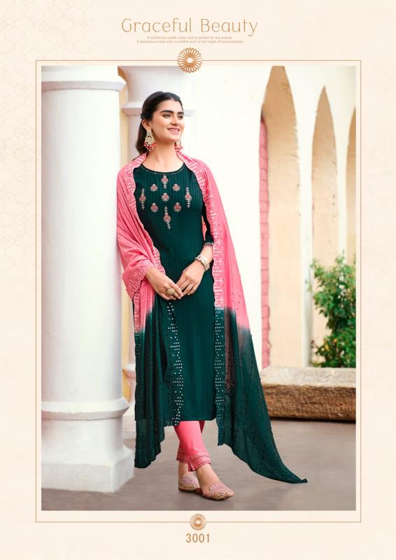 Karissa Opel Vol 3 Premium Wear Kurti Pant With Dupatta