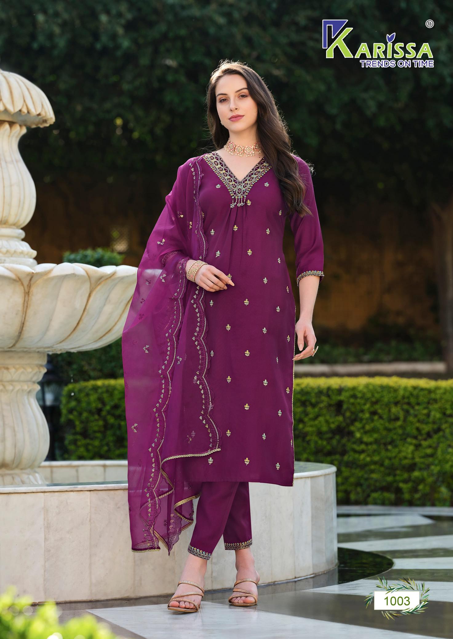 Karissa Zaraa Liva Premium Kurti Pant With Dupatta Collection