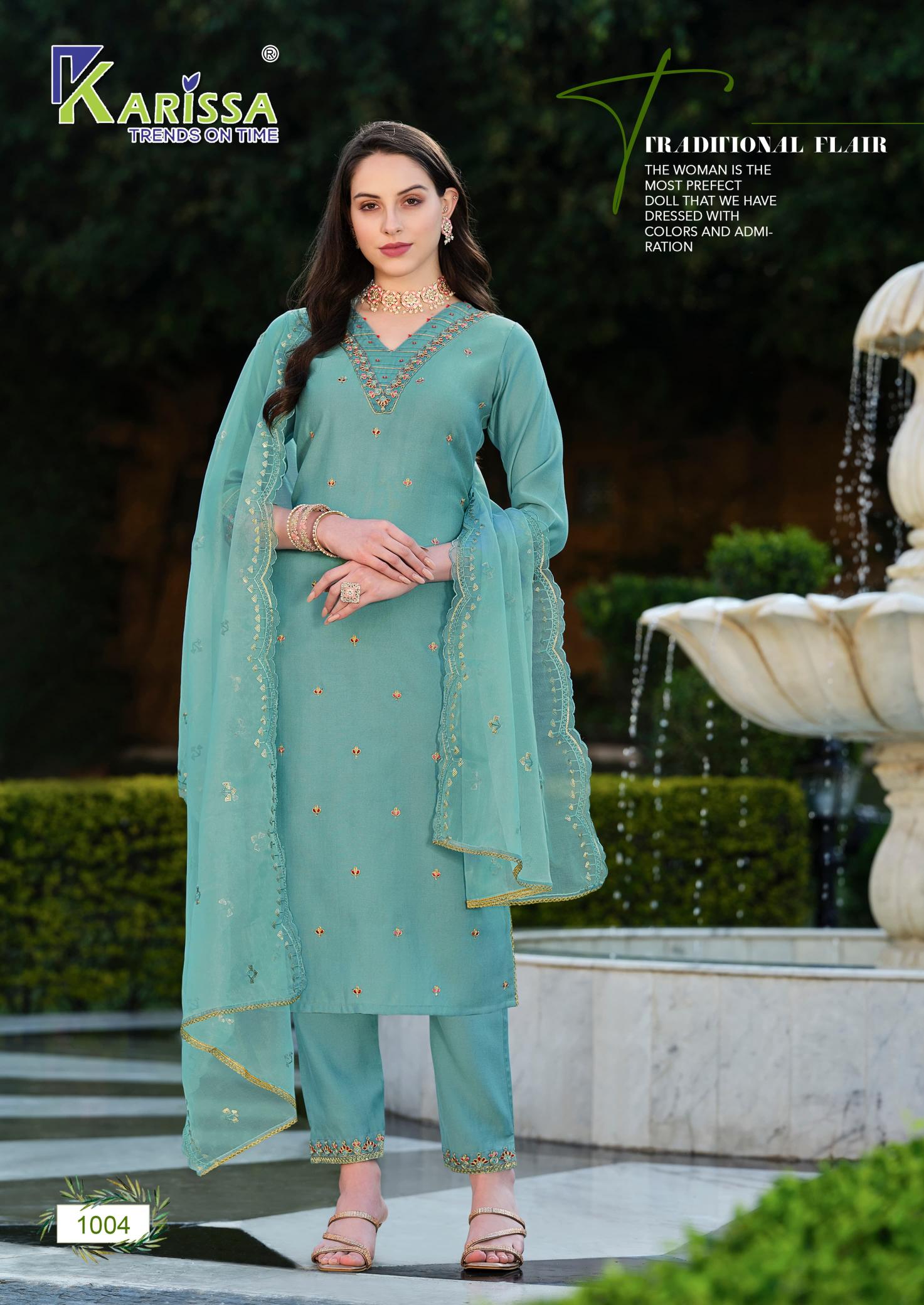 Karissa Zaraa Liva Premium Kurti Pant With Dupatta Collection