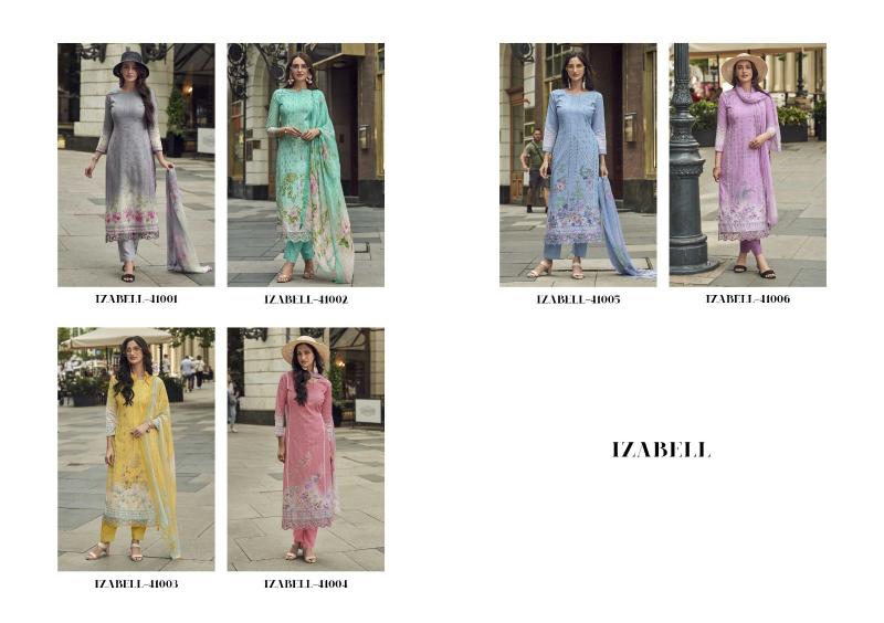 Kesar Izabell Linen Digital Printed Dress Material Collection