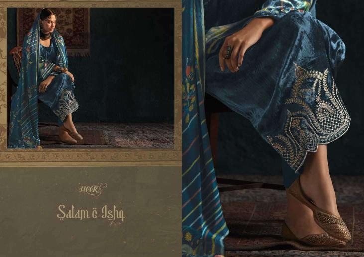 Kimora Heer Salam E Ishq Pure Velvet Digital Printed Suits