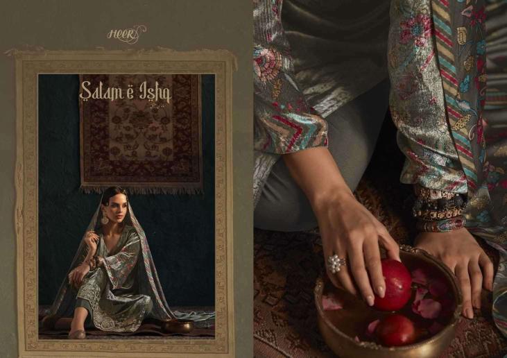 Kimora Heer Salam E Ishq Pure Velvet Digital Printed Suits