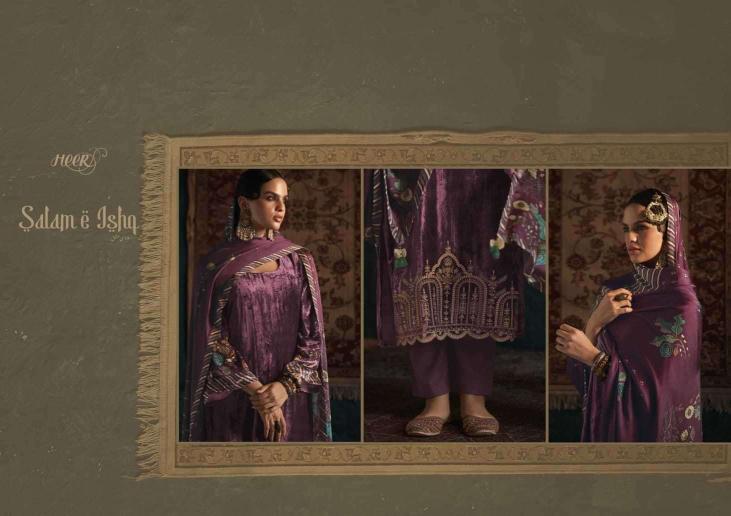 Kimora Heer Salam E Ishq Pure Velvet Digital Printed Suits