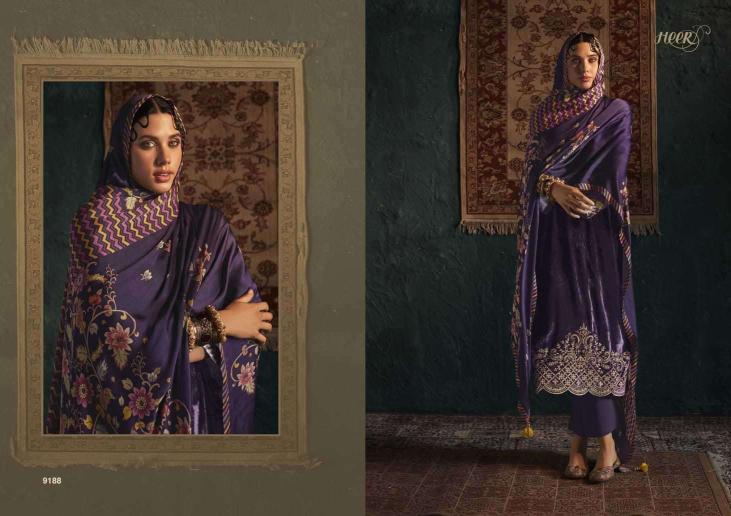 Kimora Heer Salam E Ishq Pure Velvet Digital Printed Suits