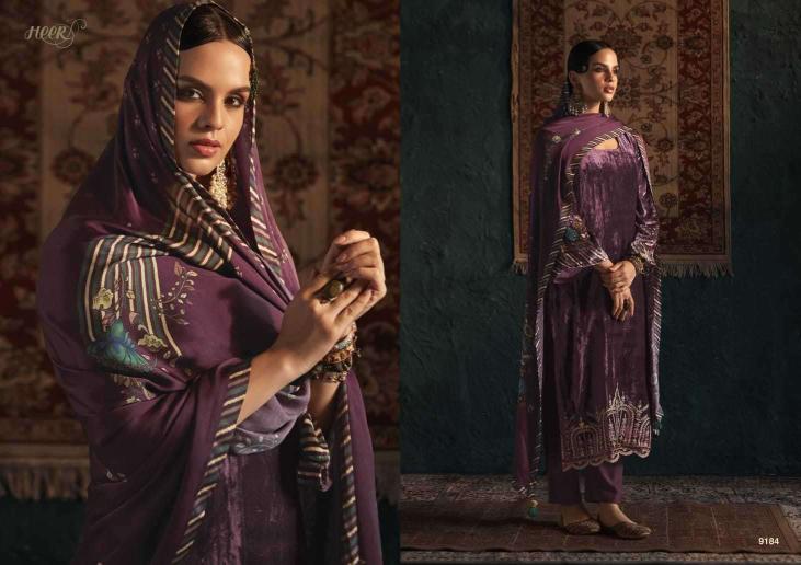 Kimora Heer Salam E Ishq Pure Velvet Digital Printed Suits