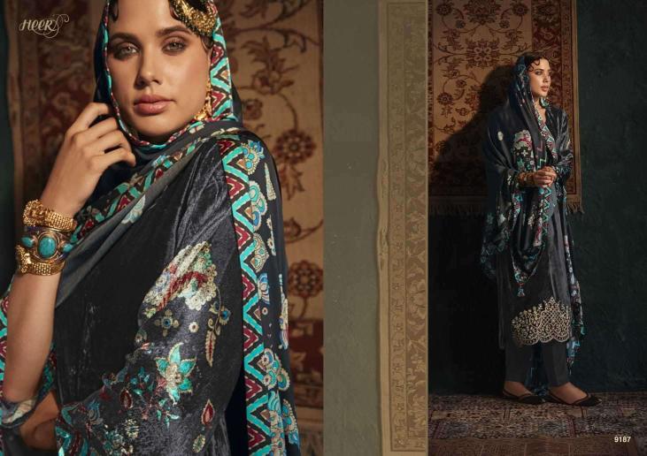 Kimora Heer Salam E Ishq Pure Velvet Digital Printed Suits