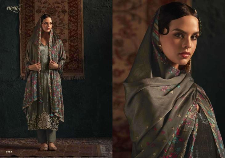 Kimora Heer Salam E Ishq Pure Velvet Digital Printed Suits