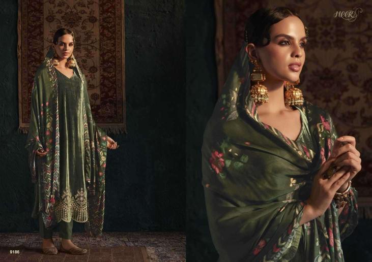 Kimora Heer Salam E Ishq Pure Velvet Digital Printed Suits