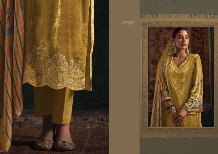 Kimora Heer Salam E Ishq Pure Velvet Digital Printed Suits