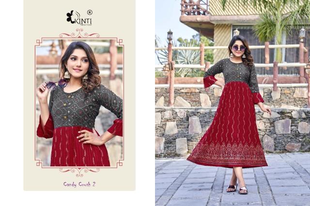 Kinti Candy Crush 2 Designer Long Kurti Collection