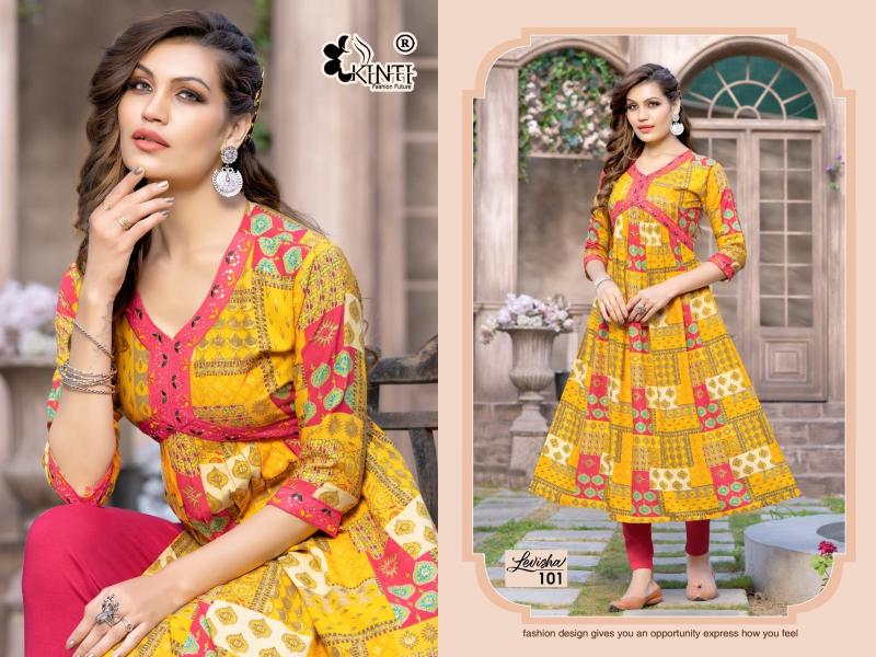 Kinti Levisha Aliya Cut Designer Long Kurti Collection