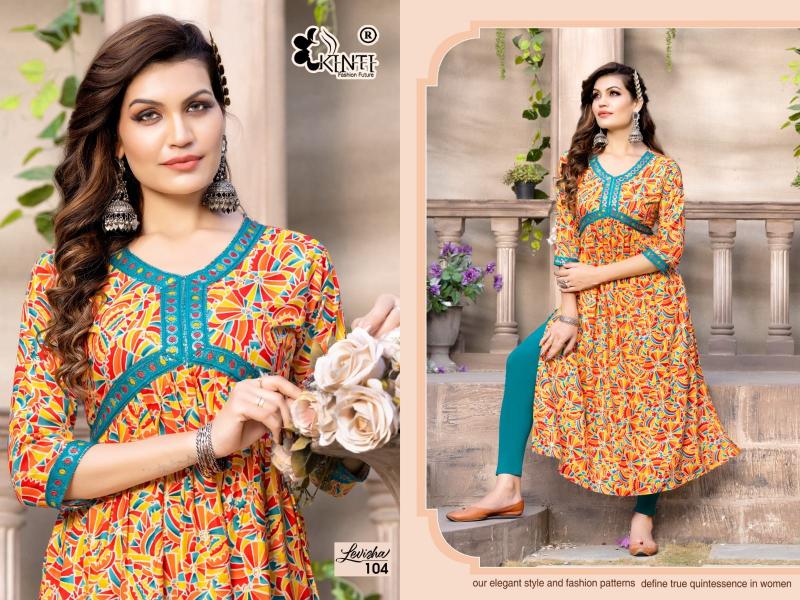 Kinti Levisha Aliya Cut Designer Long Kurti Collection