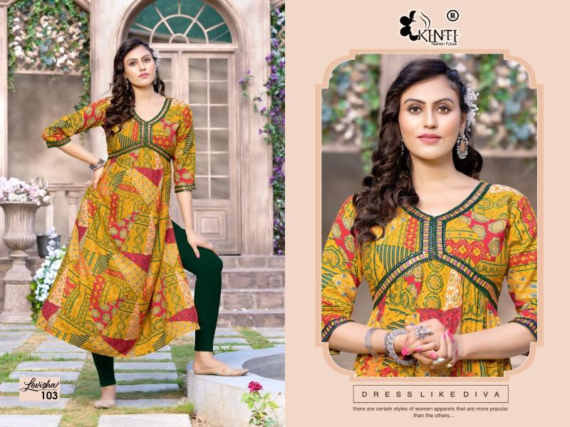 Kinti Levisha Aliya Cut Designer Long Kurti Collection