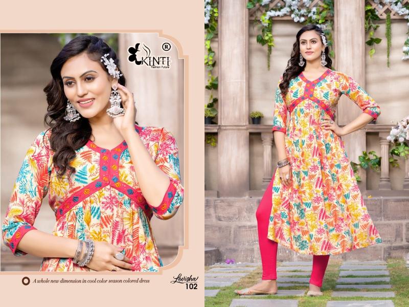 Kinti Levisha Aliya Cut Designer Long Kurti Collection