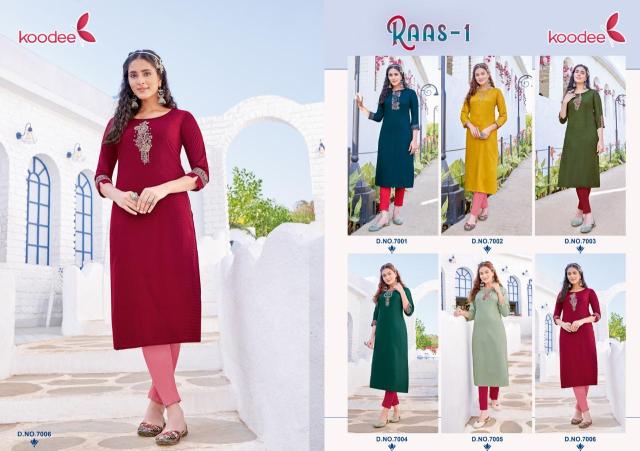 Koodee Raas 1 Festive Designer Long Kurti Collection