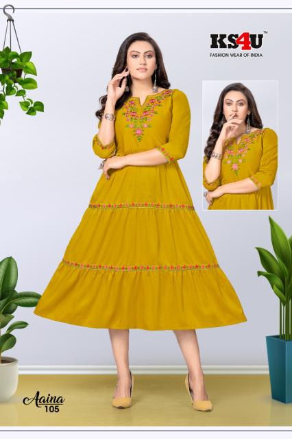 Ks4u Aaina Designer Fancy Long Kurti Collection