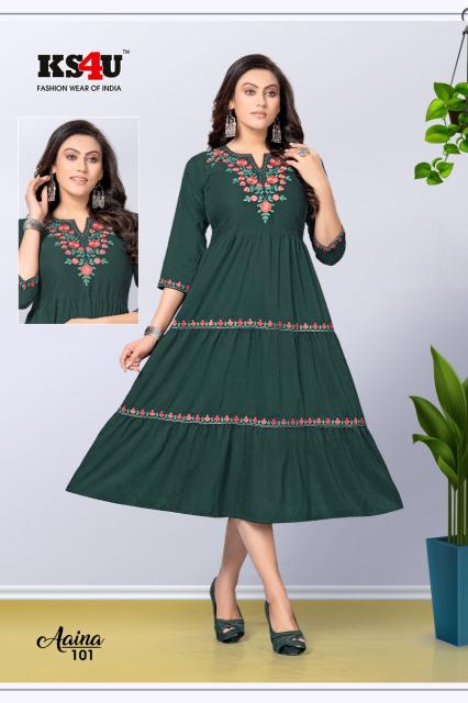 Ks4u Aaina Designer Fancy Long Kurti Collection