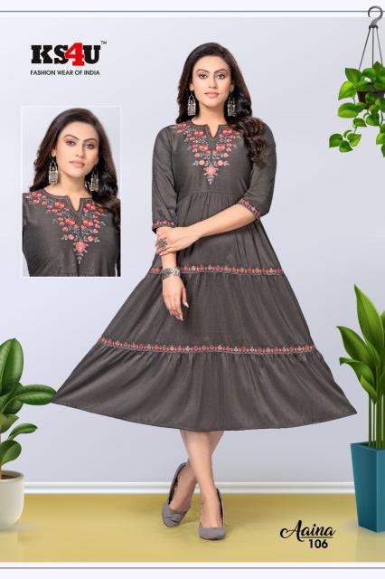 Ks4u Aaina Designer Fancy Long Kurti Collection