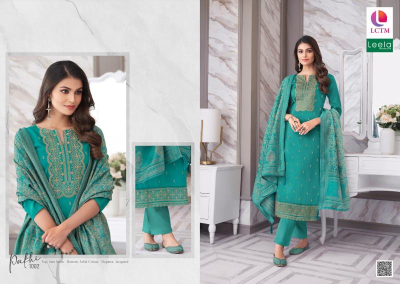 Lctm Leela Pakhi Jam Satin Dress Material Collection