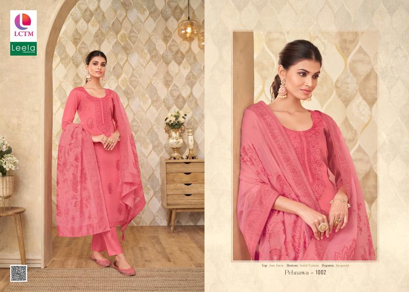 Lctm Leela Pehnawa Jam Satin Dress Material Collection