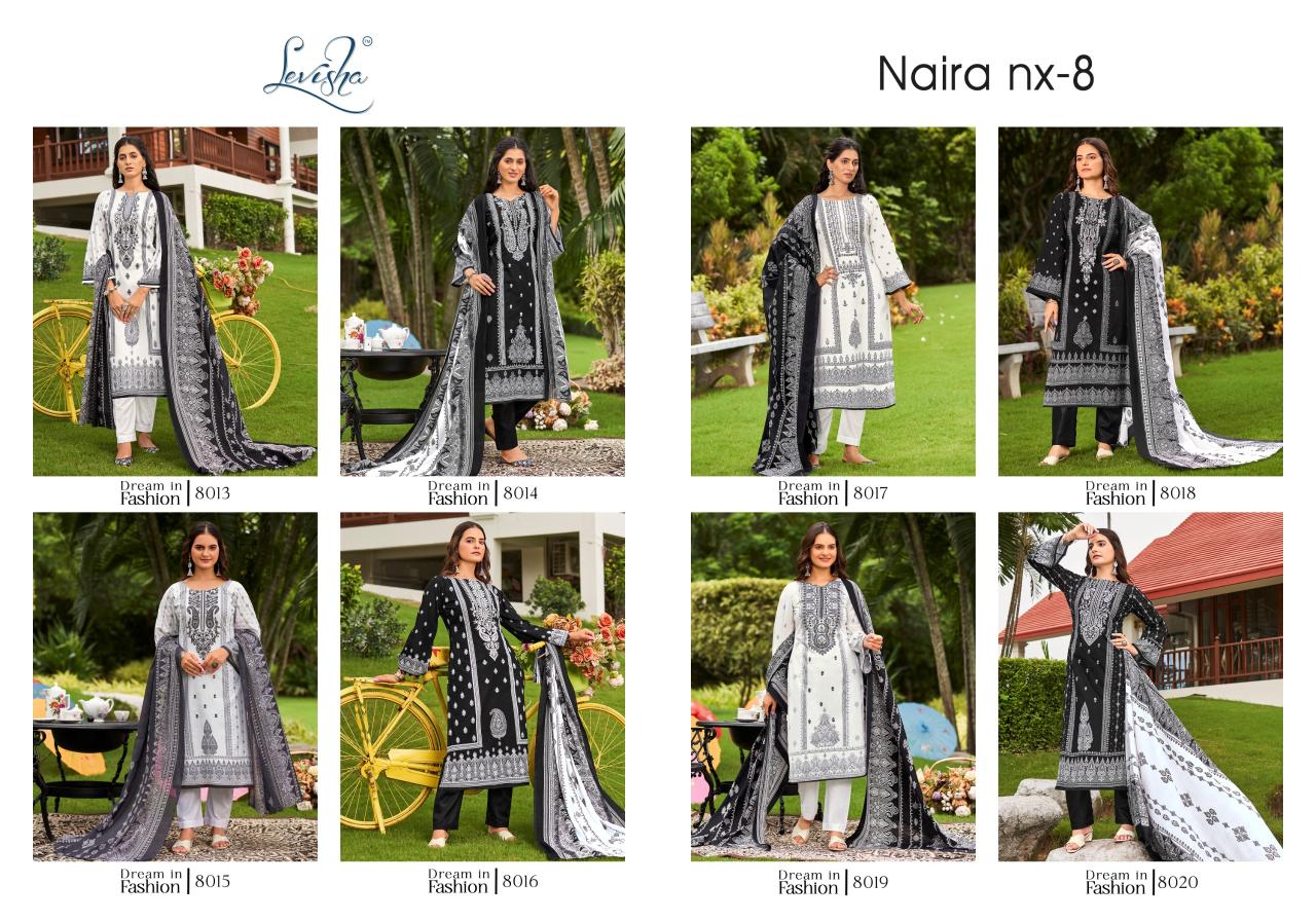 Levisha Naira Nx 8 Cotton Printed Dress Material Collection