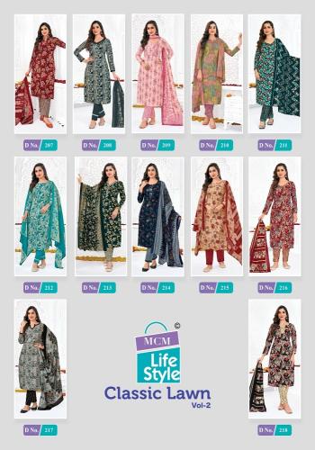 Mcm Classic Lawn Vol 2 Lawn Cotton Dress Material Collection