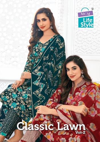 Mcm Classic Lawn Vol 2 Lawn Cotton Dress Material Collection